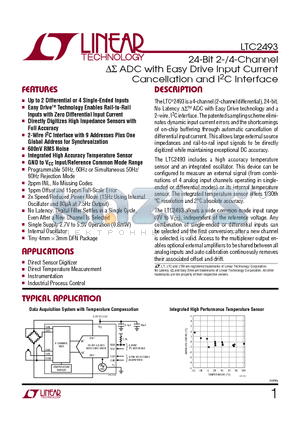 LTC2493CDETRPBF datasheet - 24-Bit 2-/4-Channel ADC with Easy Drive Input Current Cancellation and I2C Interface
