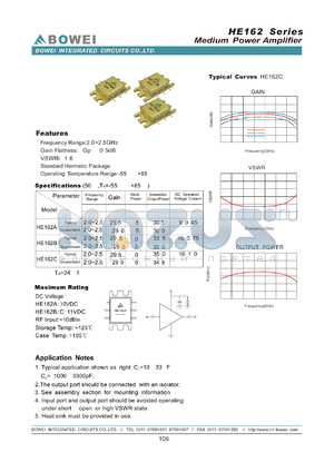HE162A datasheet - Medium Power Amplifier