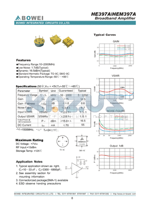 HE397A datasheet - Broadband Amplifier