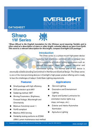 ELSW-J11N1-0VPGS-C4000 datasheet - Small package with high efficiency