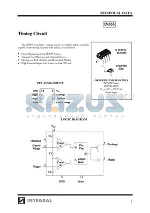 IN555N datasheet - Timing Circuit