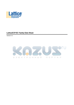 LFEC10E-4F256C datasheet - LatticeECP/EC Family Data Sheet