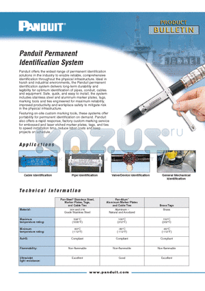 MMP350H-MALRD datasheet - Panduit Permanent Identification System