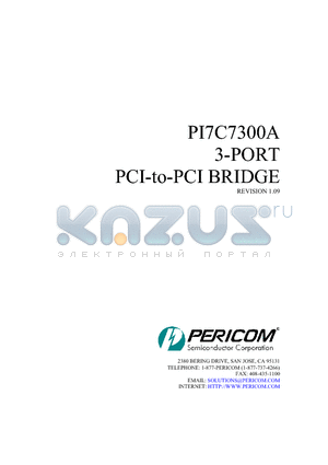 PI7C7300A datasheet - 3-PORT PCI-to-PCI BRIDGE