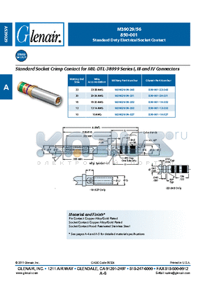 M39029-56 datasheet - Standard Duty Electrical Socket Contact