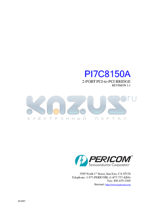 PI7C8150AND datasheet - 2-PORT PCI-to-PCI BRIDGE