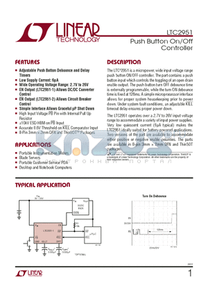 LTC2900 datasheet - Push Button On/Off Controller