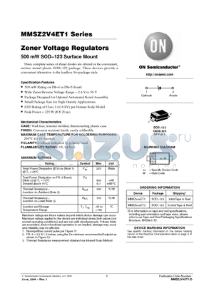 MMSZ11ET1 datasheet - Zener Voltage Regulators