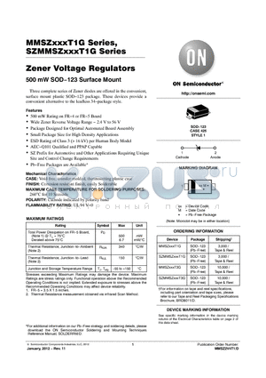 MMSZ13T1G datasheet - Zener Voltage Regulators