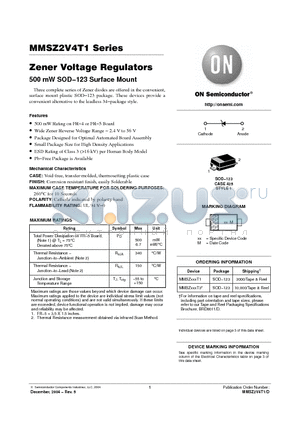 MMSZ33T1 datasheet - Zener Voltage Regulators