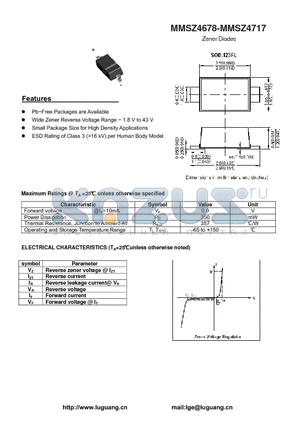 MMSZ4678 datasheet - Zener Diodes