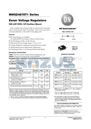 MMSZ4682T1 datasheet - Zener Voltage Regulators