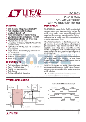 LTC2953IDD-1-TRPBF datasheet - Push Button On/Off Controller with Voltage Monitoring