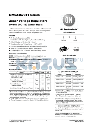 MMSZ4695T1 datasheet - Zener Voltage Regulators