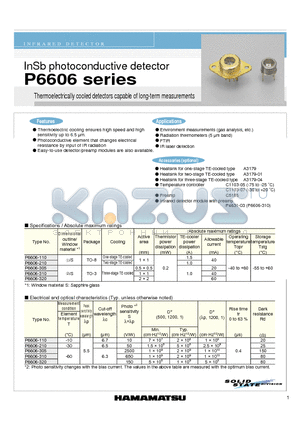 P6606-320 datasheet - InSb photoconductive detector