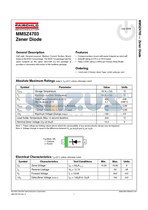 MMSZ4703 datasheet - Zener Diode
