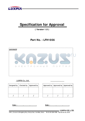 LFH1056 datasheet - Specification for Approval