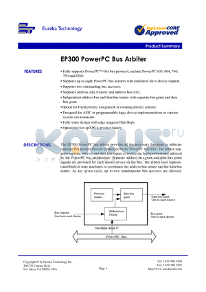 LFX1200B datasheet - EP300 PowerPC Bus Arbiter