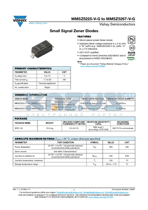 MMSZ5225-V-G datasheet - Small Signal Zener Diodes