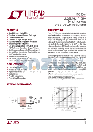 LTC3564IS5-TRPBF datasheet - 2.25MHz, 1.25A Synchronous Step-Down Regulator