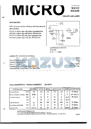 MY31C datasheet - YELLOW LED LAMPS