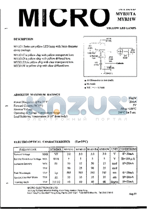 MYB31 datasheet - YELLOW LED LAMPS