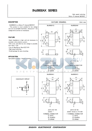 INJ0002AT2 datasheet - High speed switching Silicon P-channel MOSFET