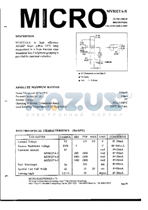 MYB32TA-3 datasheet - ULTRA HIGH BRIGHTNESS YELLOW LED LAMP