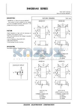INK0001AX datasheet - High speed switching Silicon N-channel MOSFET