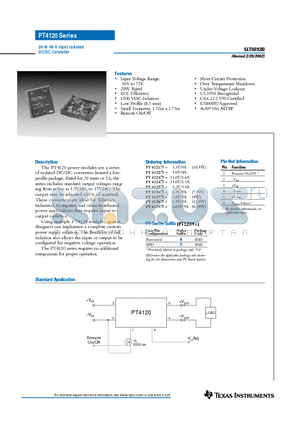 PT4128C datasheet - 20-W 48-V Input Isolated DC/DC Converter