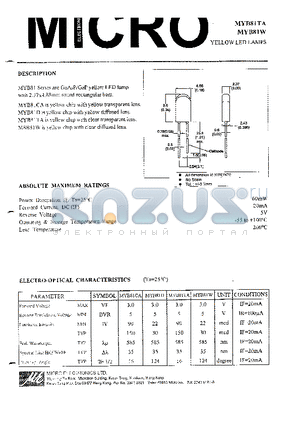 MYB81D datasheet - YELLOW LED LAMPS