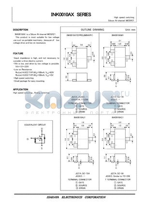 INK0010AC1 datasheet - High speed switching Silicon N-channel MOSFET