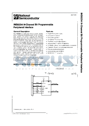 INS8254D datasheet - N-CHANNEL BIT PROGRAMMABLE