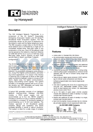 INX-CABR datasheet - Transponder Voice Gateway