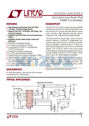 LTC3723EGN-2 datasheet - Synchronous Push-Pull PWM Controllers