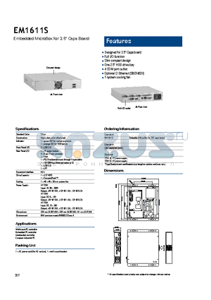 EM1611S datasheet - Slim compact design