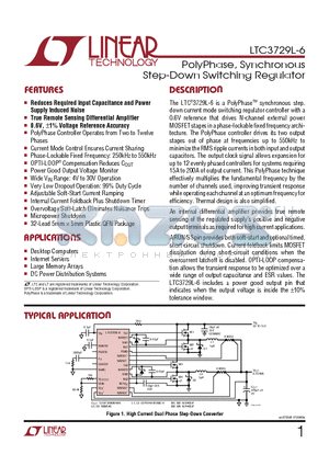 LTC3729L-6 datasheet - PolyPhase, Synchronous Step-Down Switching Regulator