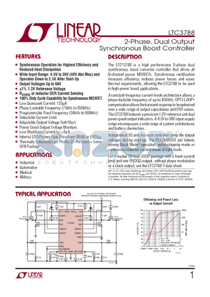 LTC3788IUHPBF datasheet - 2-Phase, Dual Output Synchronous Boost Controller