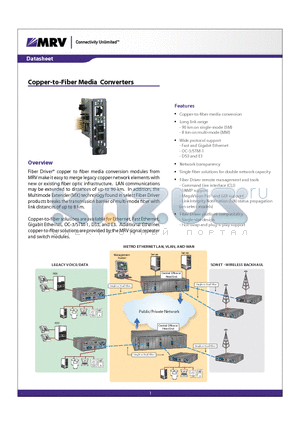 EM316O3C-M datasheet - Copper-to-Fiber Media Converters