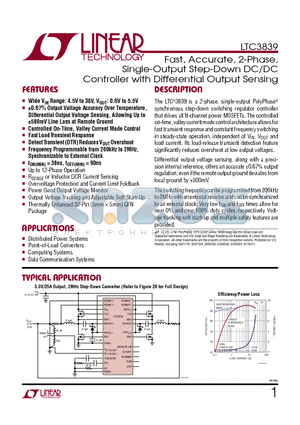 LTC3856 datasheet - Fast, Accurate, 2-Phase, Single-Output Step-Down DC/DC Controller