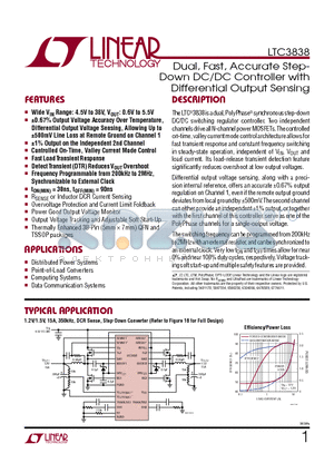 LTC3853 datasheet - Dual, Fast, Accurate Step-Down DC/DC Controller