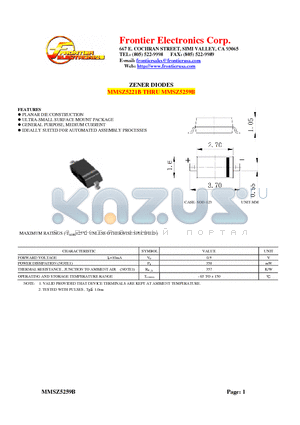 MMSZ5246B datasheet - ZENER DIODES