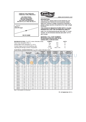 P6KE15 datasheet - UNI-DIRECTIONAL AND BI-DIRECTIONAL SILICON TRANSIENT VOLTAGE SUPPRESSORS 600 WATTS, 6.8 THRU 440 VOLTS