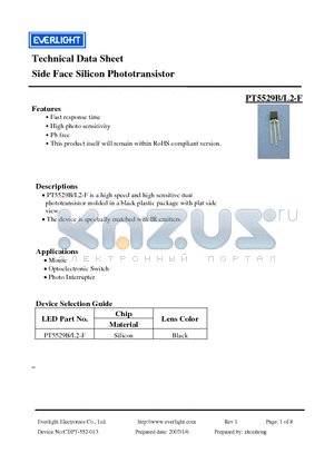 PT5529B/L2-F datasheet - Side Face Silicon Phototransistor