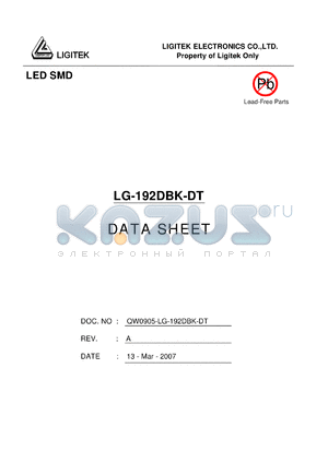 LG-192DBK-DT datasheet - LED SMD