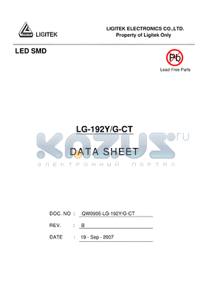 LG-192Y-G-CT datasheet - LED SMD