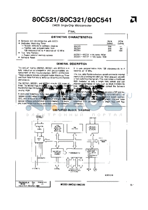 IP80C541-1 datasheet - CMOS SINGLE CHIP MICROCONTROLLER