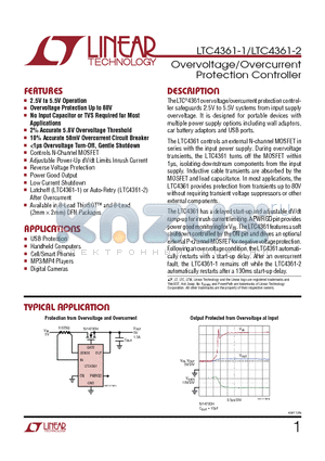 LTC4090 datasheet - Overvoltage/Overcurrent Protection Controller