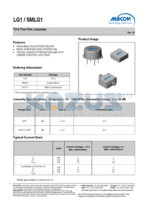 LG1 datasheet - TO-8 Thin-Film Linearizer