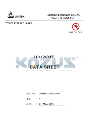 LG11240-PF datasheet - TOWER TYPE LED LAMPS